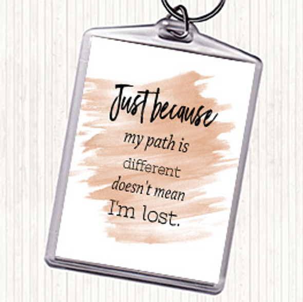 Watercolour I'm Lost Quote Bag Tag Keychain Keyring