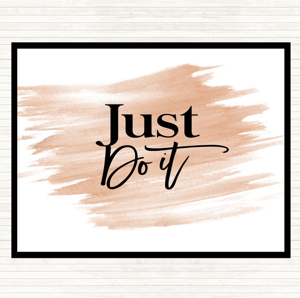 Watercolour Just Do It Quote Dinner Table Placemat