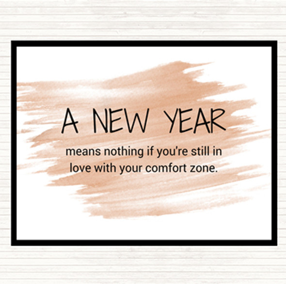 Watercolour A New Year Quote Mouse Mat Pad