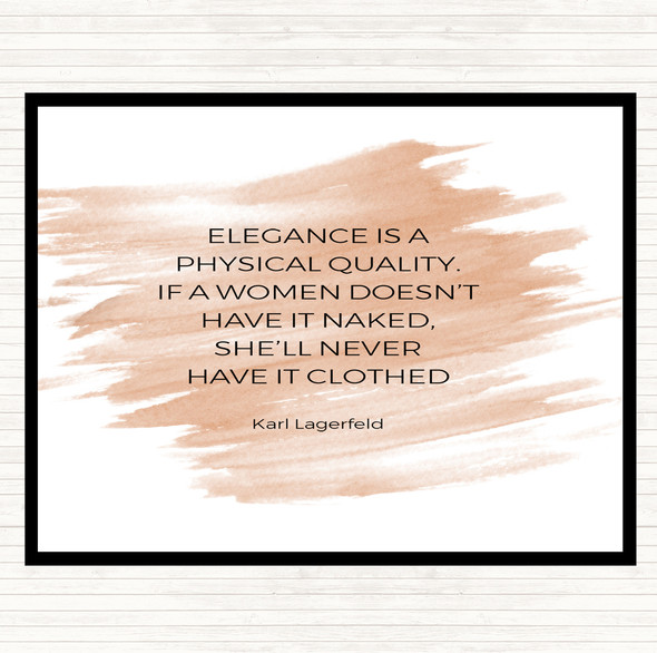 Watercolour Karl Lagerfield Elegance Quote Mouse Mat Pad