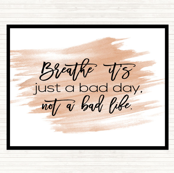 Watercolour Bad Day Quote Dinner Table Placemat