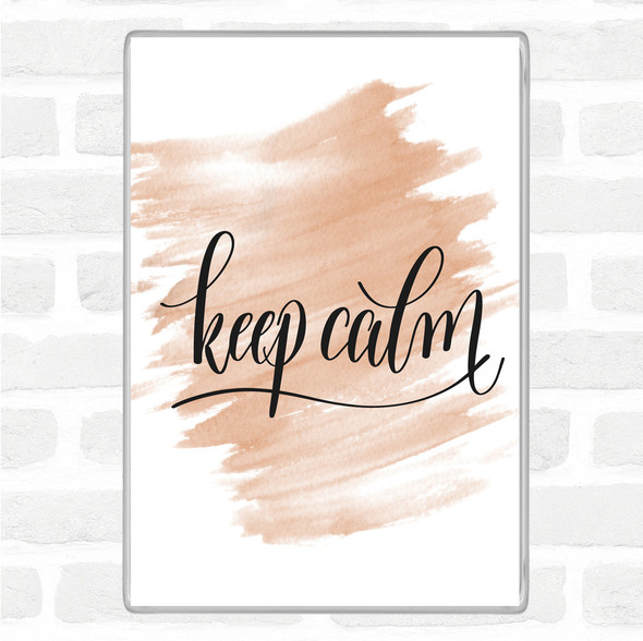 Watercolour Keep Calm Swirl Quote Jumbo Fridge Magnet