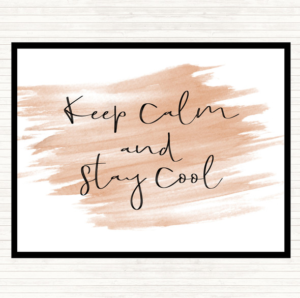 Watercolour Keep Calm Quote Mouse Mat Pad