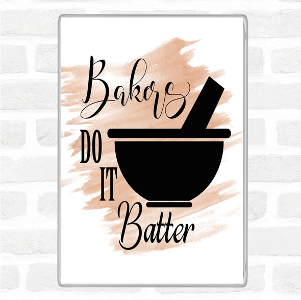 Watercolour Bakers Do It Batter Quote Jumbo Fridge Magnet