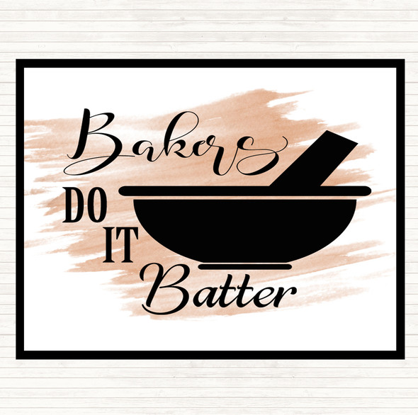 Watercolour Bakers Do It Batter Quote Dinner Table Placemat