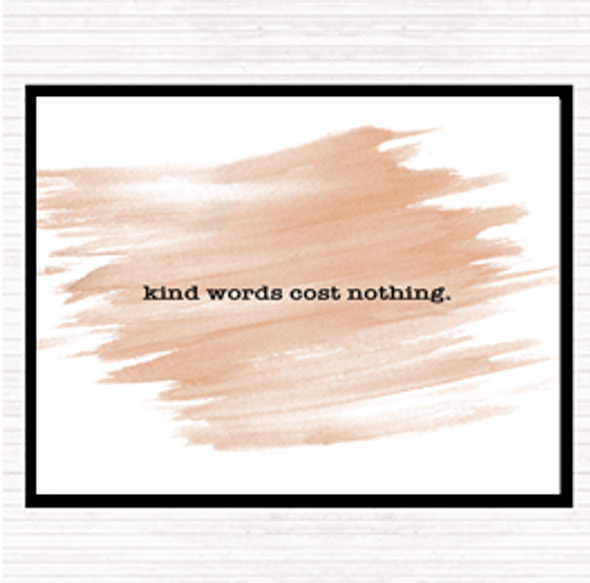 Watercolour Kind Words Quote Mouse Mat Pad