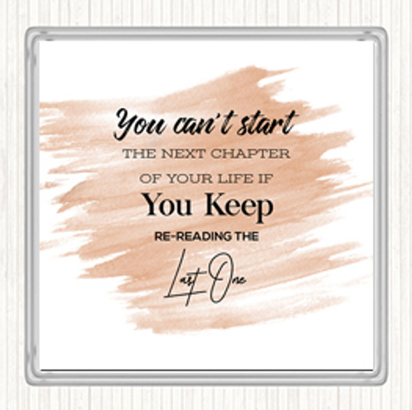 Watercolour Last One Quote Drinks Mat Coaster