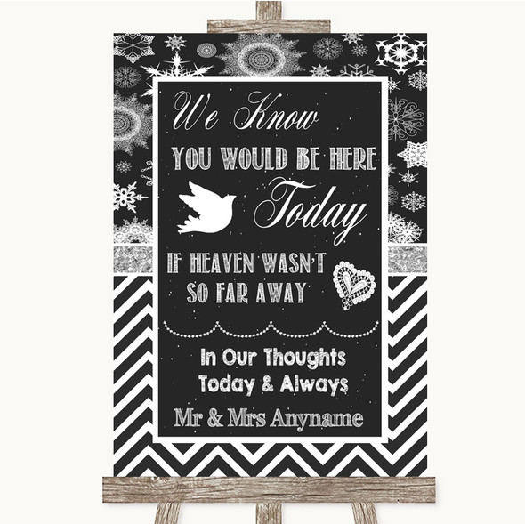 Chalk Winter Loved Ones In Heaven Personalised Wedding Sign