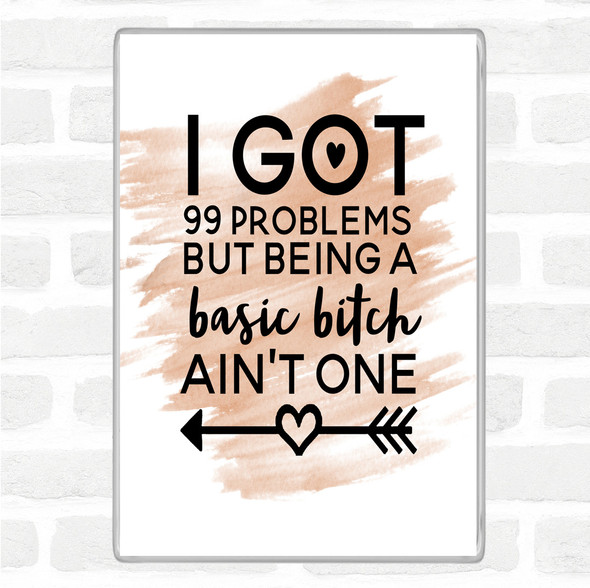 Watercolour Basic Bitch Quote Jumbo Fridge Magnet