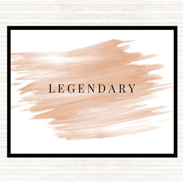 Watercolour Legendary Quote Dinner Table Placemat