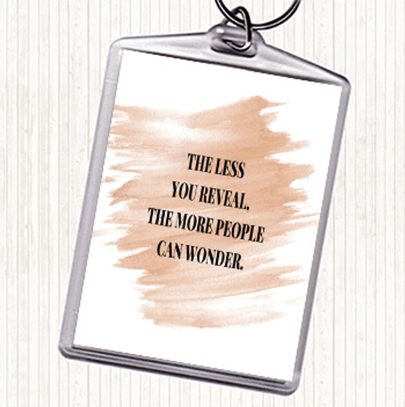 Watercolour Less You Reveal Quote Bag Tag Keychain Keyring