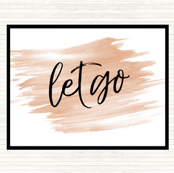 Watercolour Let Go Quote Dinner Table Placemat