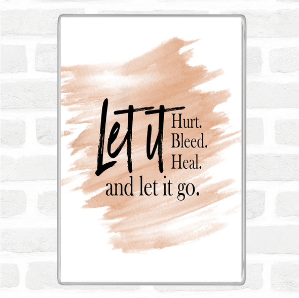 Watercolour Let It Go Quote Jumbo Fridge Magnet