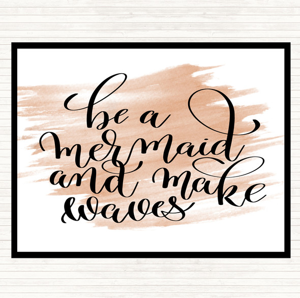 Watercolour Be A Mermaid Quote Dinner Table Placemat