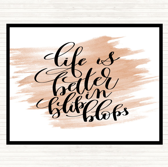 Watercolour Life Is Better In Flip Flops Quote Mouse Mat Pad
