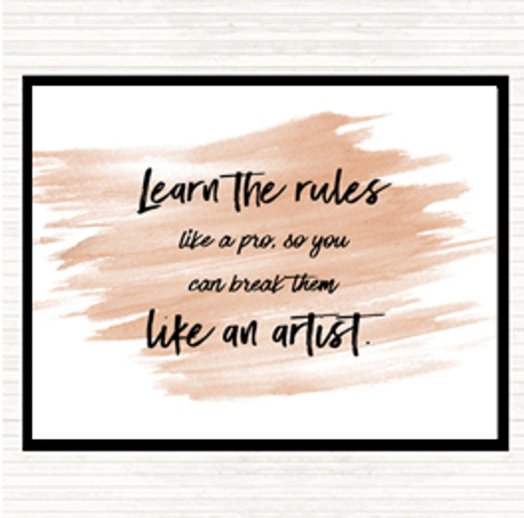 Watercolour Like A Pro Quote Mouse Mat Pad