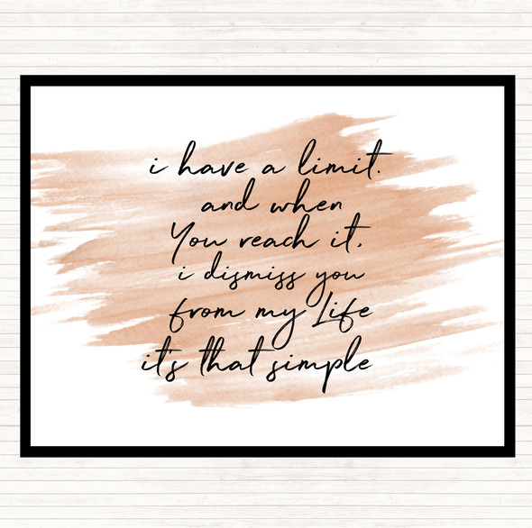 Watercolour Limit Quote Mouse Mat Pad