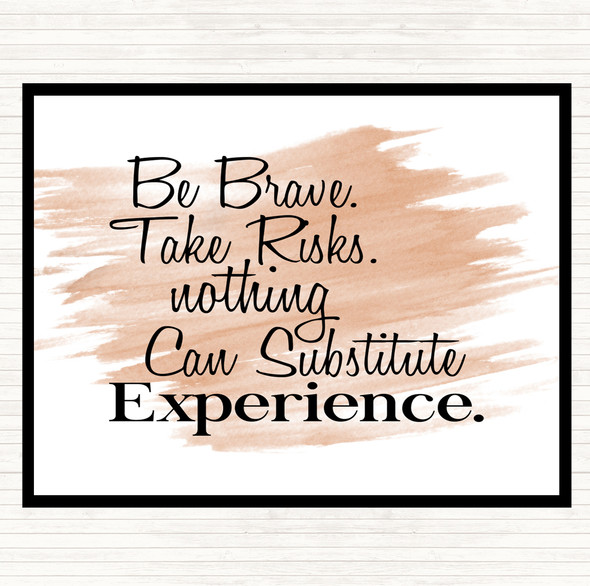 Watercolour Be Brave Quote Mouse Mat Pad