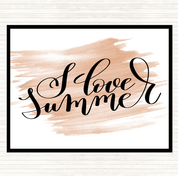 Watercolour Love Summer Quote Mouse Mat Pad