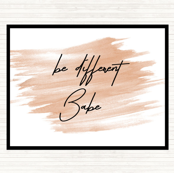 Watercolour Be Different Babe Quote Mouse Mat Pad