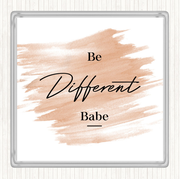 Watercolour Be Different Quote Drinks Mat Coaster