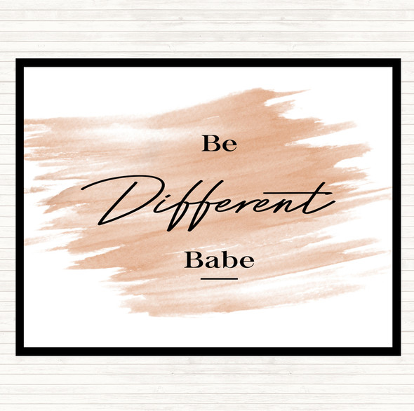 Watercolour Be Different Quote Mouse Mat Pad