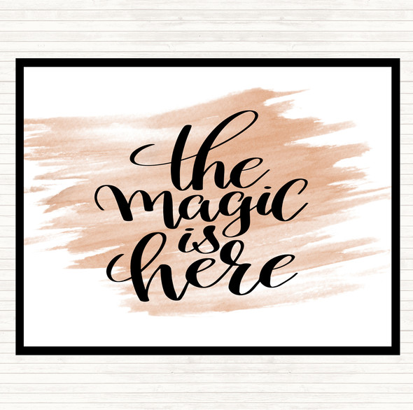 Watercolour Magic Is Here Quote Dinner Table Placemat