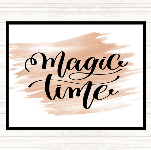 Watercolour Magic Time Quote Mouse Mat Pad