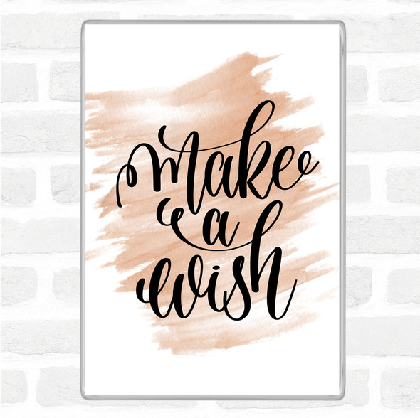 Watercolour Make A Wish Quote Jumbo Fridge Magnet