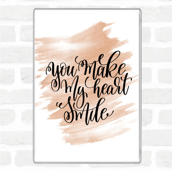 Watercolour Make My Heart Smile Quote Jumbo Fridge Magnet