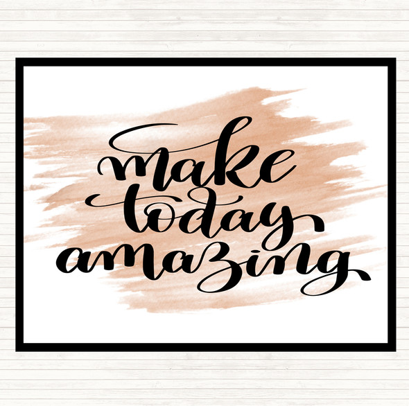 Watercolour Make Today Amazing Swirl Quote Mouse Mat Pad