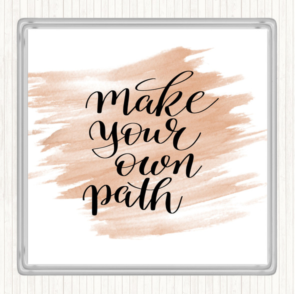 Watercolour Make Your Own Path Swirl Quote Drinks Mat Coaster