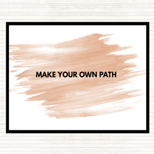 Watercolour Make Your Own Path Quote Dinner Table Placemat