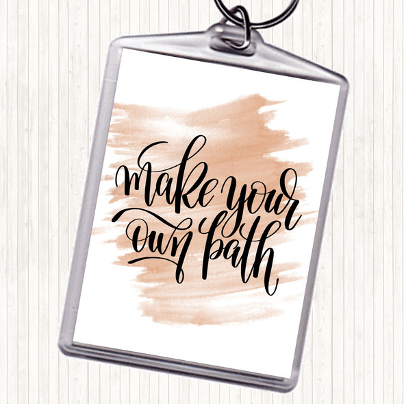 Watercolour Make Your Own Quote Bag Tag Keychain Keyring
