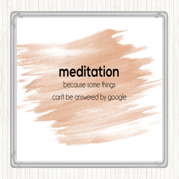 Watercolour Meditation Quote Drinks Mat Coaster