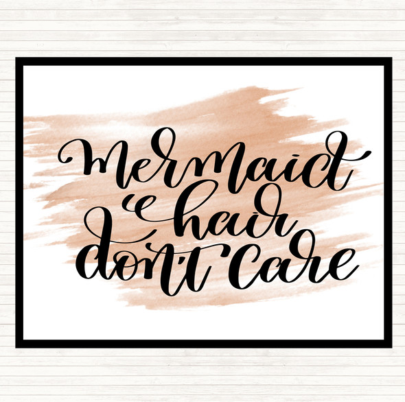 Watercolour Mermaid Hair Don't Care Quote Dinner Table Placemat