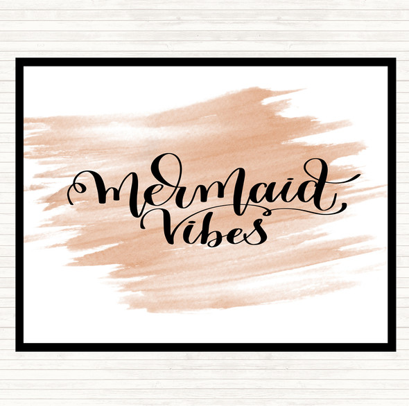 Watercolour Mermaid Vibes Quote Mouse Mat Pad
