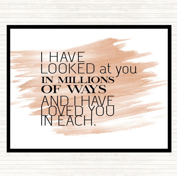 Watercolour Million Ways Quote Dinner Table Placemat