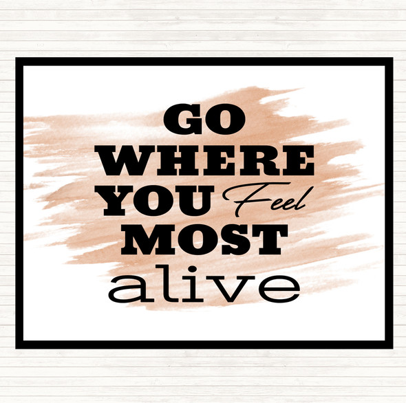 Watercolour Most Alive Quote Mouse Mat Pad