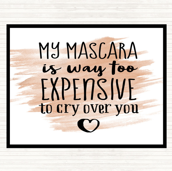 Watercolour My Mascara Quote Dinner Table Placemat