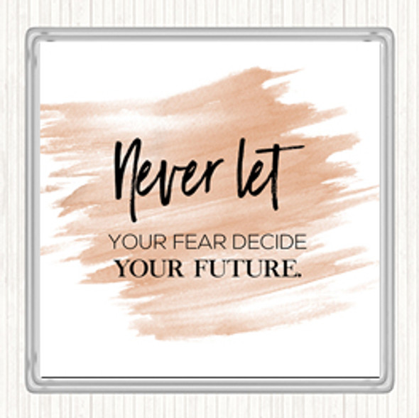 Watercolour Never Let Quote Drinks Mat Coaster