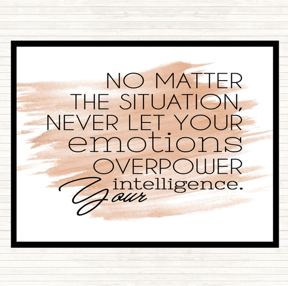 Watercolour No Matter The Situation Quote Dinner Table Placemat