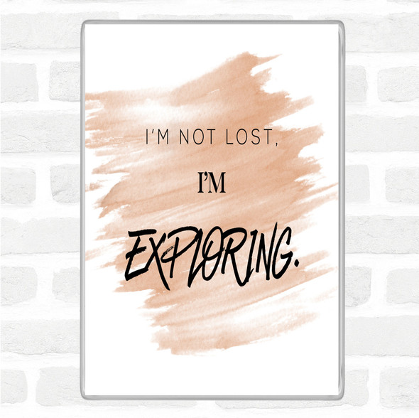 Watercolour Not Lost Exploring Quote Jumbo Fridge Magnet