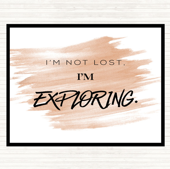 Watercolour Not Lost Exploring Quote Dinner Table Placemat