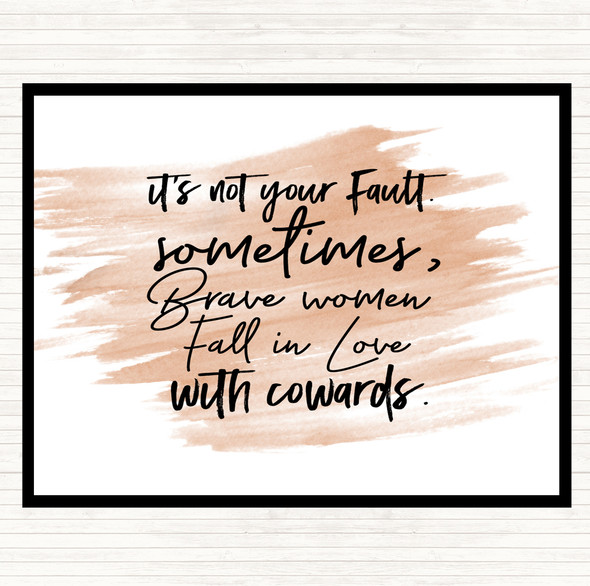 Watercolour Not Your Fault Quote Mouse Mat Pad