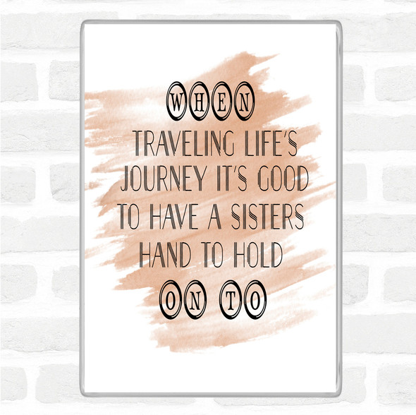Watercolour A Sisters Hand Quote Jumbo Fridge Magnet