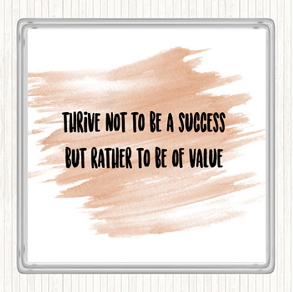 Watercolour Be Of Value Quote Drinks Mat Coaster