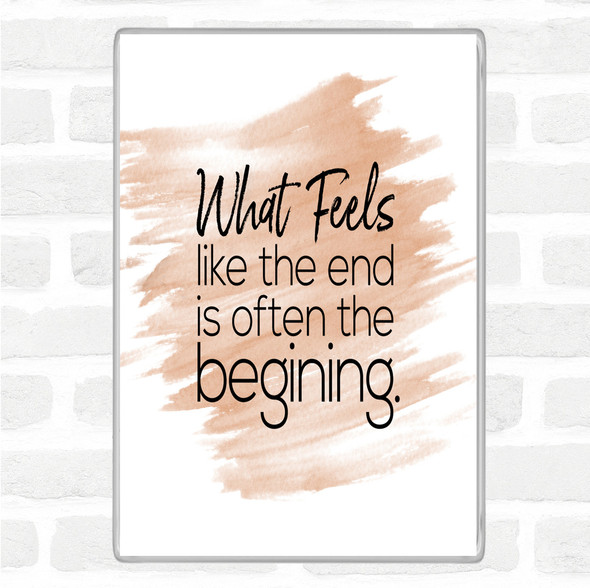 Watercolour Often The Beginning Quote Jumbo Fridge Magnet