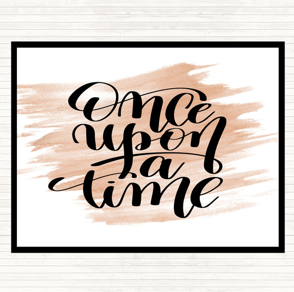 Watercolour Once A Time Quote Mouse Mat Pad