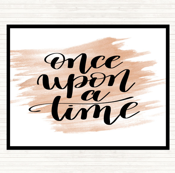 Watercolour Once Upon A Time Quote Mouse Mat Pad